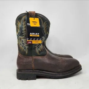 NWOT men's 8.5W Ariat Sierra steel toe safety work boots square toe 8.5 Wide