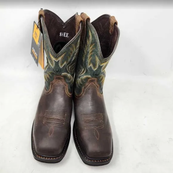 NWOT men's 8.5W Ariat Sierra steel toe safety work boots square toe 8.5 Wide