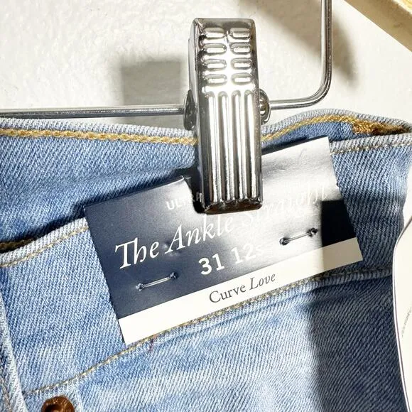 NWT Abercrombie &amp; Fitch The Ankle Straight Ultra High Rise Jeans sz 31/12s