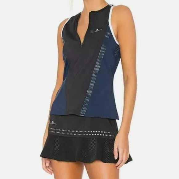 NWT Adidas Stella McCartney Tennis Skirt Skort Black w/ shorts XS