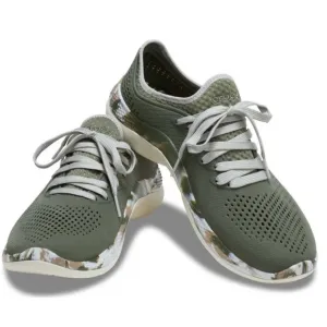 NWT Crocs Men's LiteRide 360 Marbled Pacerm Lace-up Sneaker Army Green Size 10