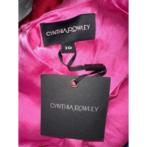 NWT CYNTHIA ROWLEY Claudia Silk Bias Sleeveless Midi Dress - Pink Size 10 $495