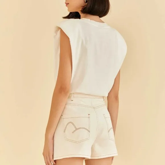 NWT Farm Rio Embroidered Floral Twill Shorts Size:L *RARE*
