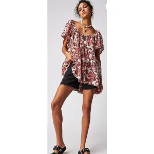 NWT Free People Kauai Getaway Printed Tunic with Pockets