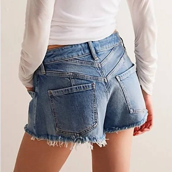 NWT Free People We The Free Crvy High Voltage High Rise Shortie