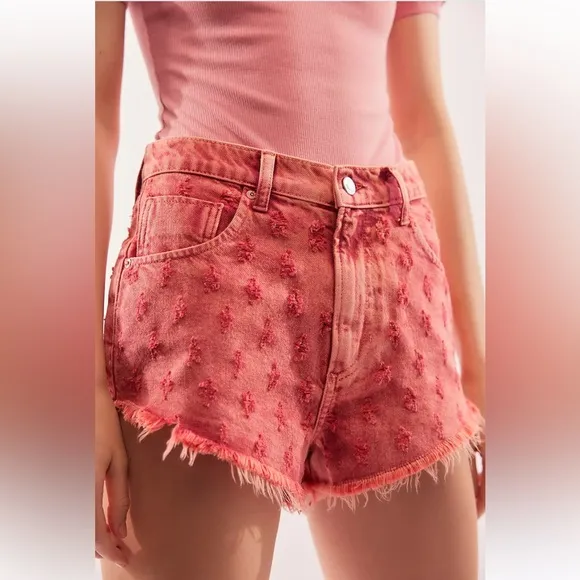 NWT FREE PEOPLE We The Free Mixed Emotions Hi-Lo High Rise Short Sizes 26 &amp; 27