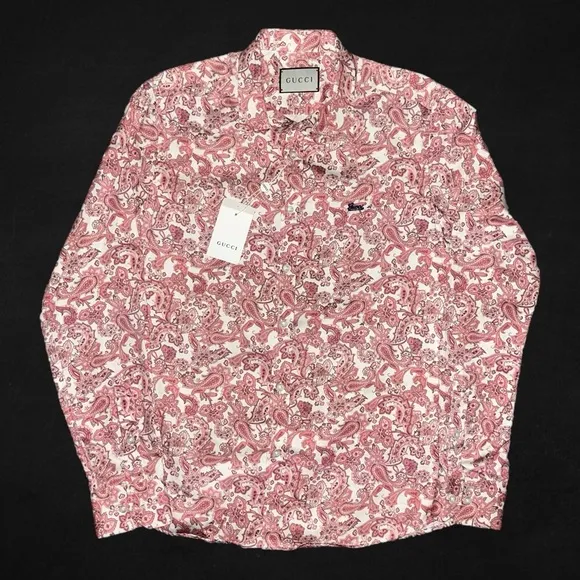 (NWT) Gucci Paisley Button Down Shirt