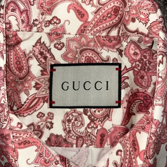 (NWT) Gucci Paisley Button Down Shirt