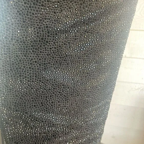 NWT INC Saveriaf Rhinestone Tall Over the knee boots Black SZ 9M
