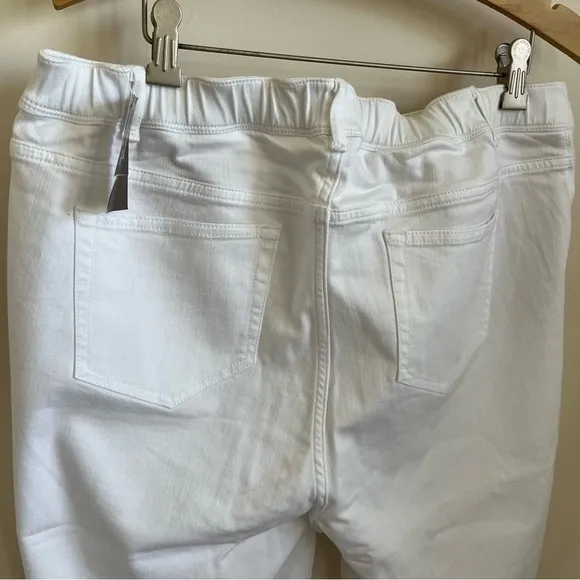 Nwt J. Jill Authentic Fit Jean Shorts Elastic Back Waist White 16P