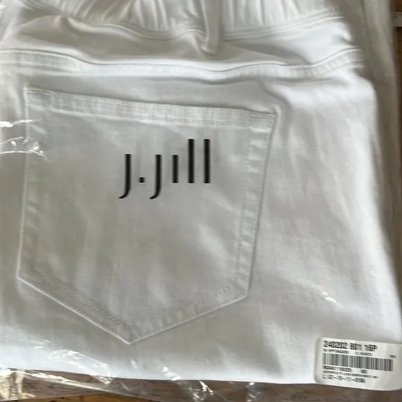 Nwt J. Jill Authentic Fit Jean Shorts Elastic Back Waist White 16P
