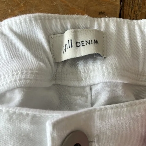 Nwt J. Jill Authentic Fit Jean Shorts Elastic Back Waist White 16P
