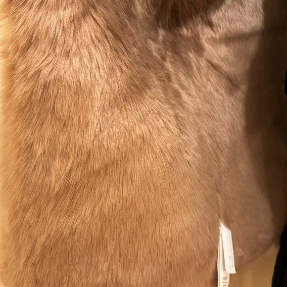 NWT LOFT Reversible Faux Suede Fur Vest Size Medium/ Large
