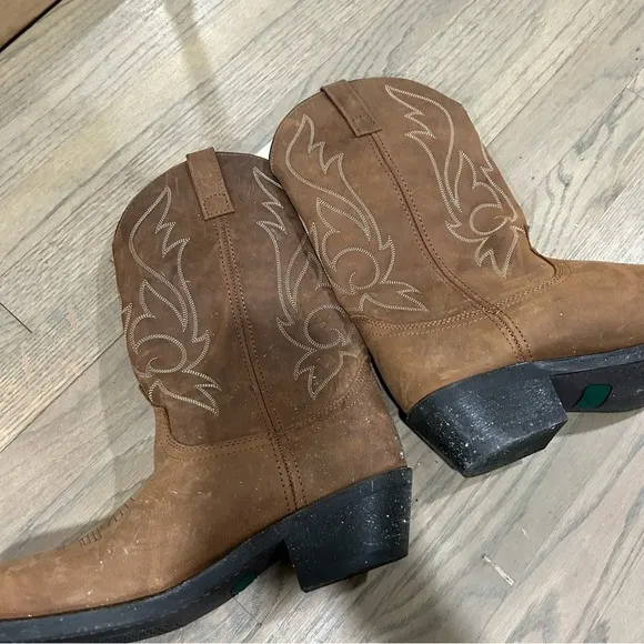 NWT Masterson Boat Co. Genuine Leather Men Brown Cowboy Boots