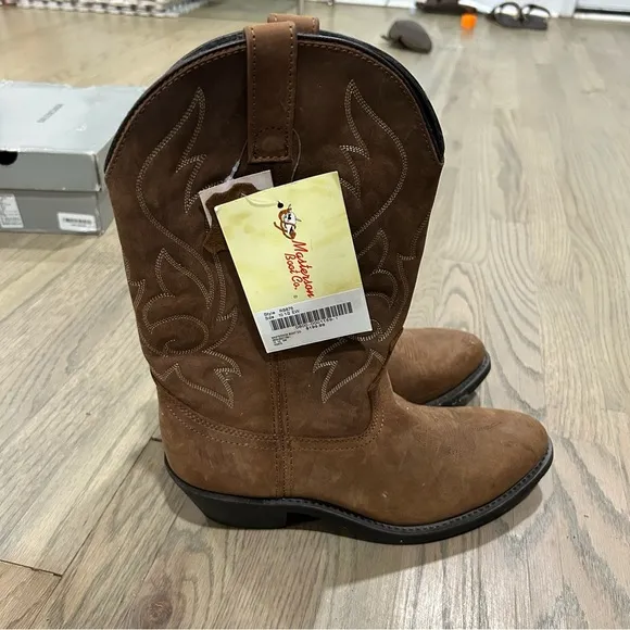 NWT Masterson Boat Co. Genuine Leather Men Brown Cowboy Boots
