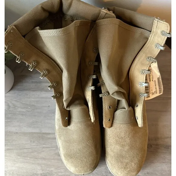 NWT McRae Industrial Men’s Tan Suede Combat Boots Size 13 R - NWT, Hot Weather
