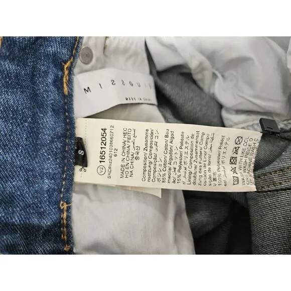 NWT Misguided Women's Blue Denim Jean Long Skirt Size Small