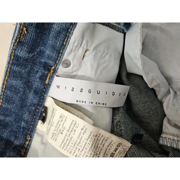 NWT Misguided Women's Blue Denim Jean Long Skirt Size Small