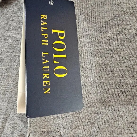 NWT Polo Ralph Lauren Heather Gray Classic Fit Collared Polo T-Shirt Size M