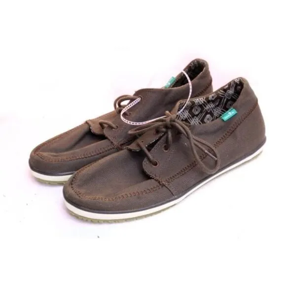 NWT sanuk neakers shoes casual canvas MENS lace up sz 7