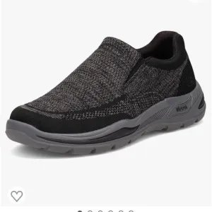 NWT Skechers Mens arch fit Motey Vaseo gray black slip on shoe 12