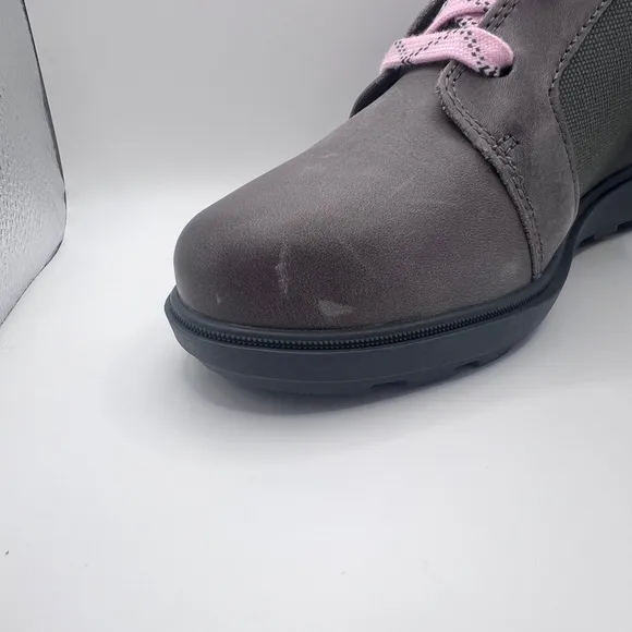 NWT Sorel Evie II wedge boots, gray/pink size 9