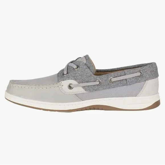 NWT Sperry Women’s Grey Leather Boat Shoes