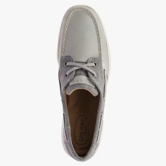 NWT Sperry Women’s Grey Leather Boat Shoes