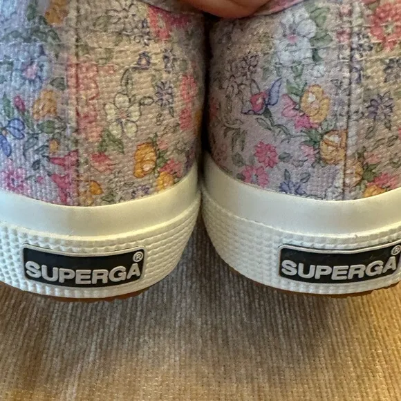 NWT! Superga X LOVESHACKFANCY Floral Canvas Sneakers, sz 4.5