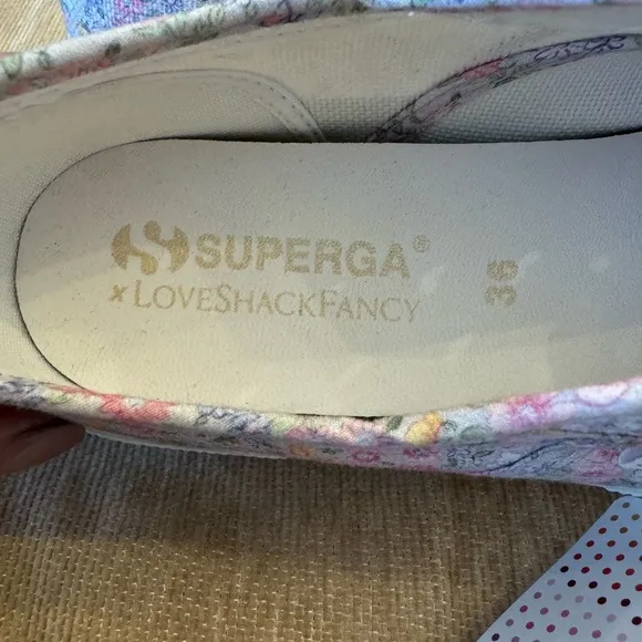 NWT! Superga X LOVESHACKFANCY Floral Canvas Sneakers, sz 4.5