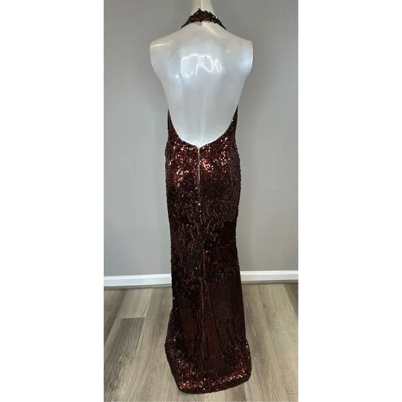 NWT The Bar Grayson Gown in Hot Chocolate Sz US4 $598