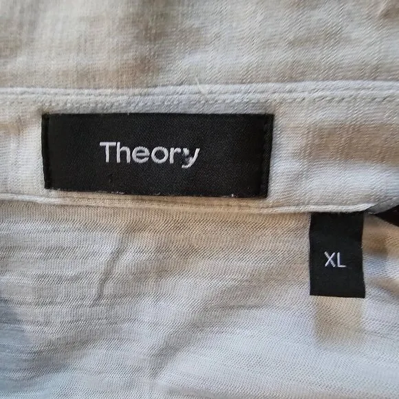 NWT Theory Men's Dark Stratus Short Sleeve Polo Shirt Size XL