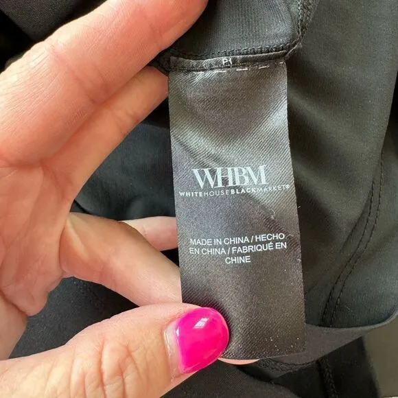 NWT WHBM AURA Short-Sleeve Sculpting Sheath LBD Sexy Dress Size 0P