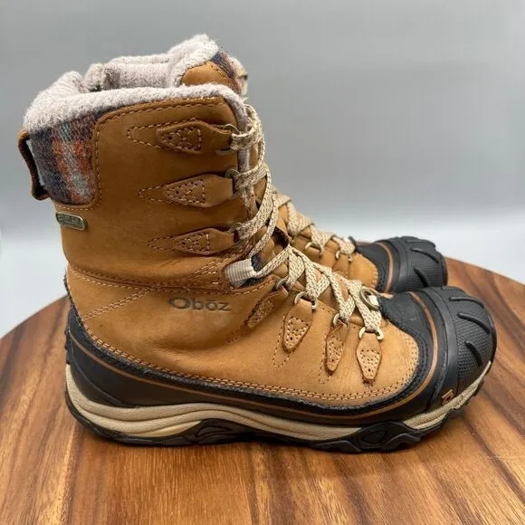 Oboz Boots Womens Size 6 Sapphire 8&quot; Insulated B-DRY Waterproof Winter 81802