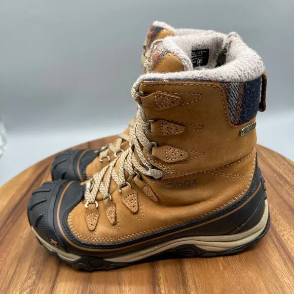 Oboz Boots Womens Size 6 Sapphire 8&quot; Insulated B-DRY Waterproof Winter 81802