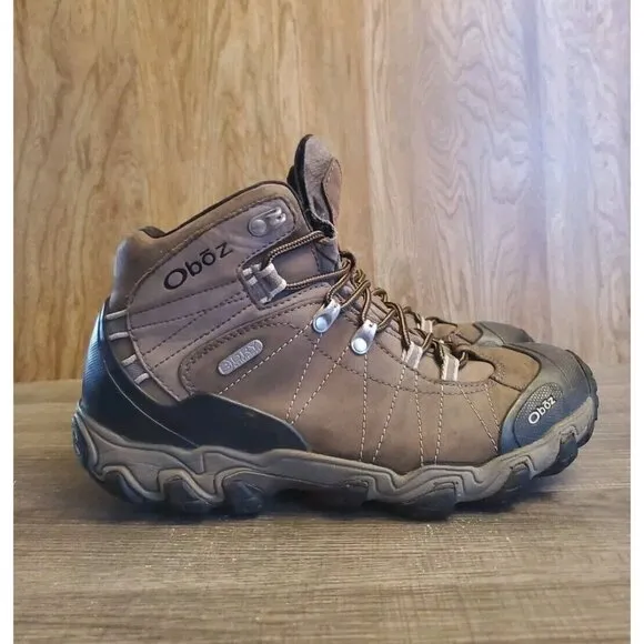Oboz Bridger Mid B-Dry Waterproof Hiking Boots Womens Size 10.5 Brown