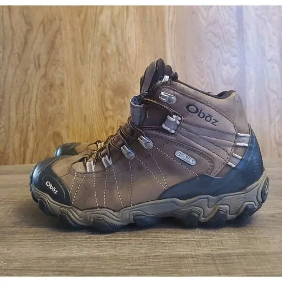 Oboz Bridger Mid B-Dry Waterproof Hiking Boots Womens Size 10.5 Brown