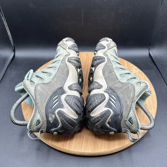 Oboz Sawtooth II Low Womens Size 7 Hiking Shoes B-Dry Grey Clover Green Walking