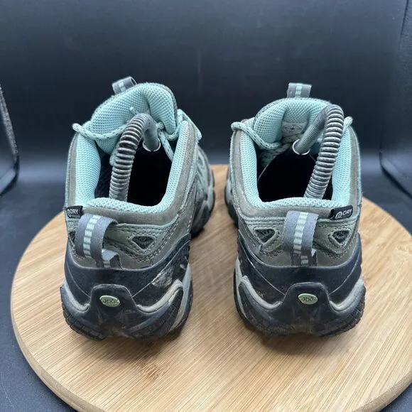 Oboz Sawtooth II Low Womens Size 7 Hiking Shoes B-Dry Grey Clover Green Walking