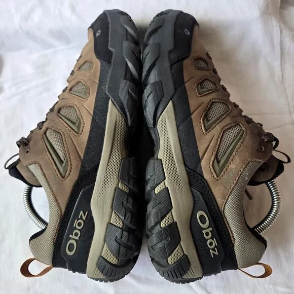 Oboz Sawtooth X Low Mens B-Dry Waterproof Leather Hiking Shoes Brown Size 8 Wide
