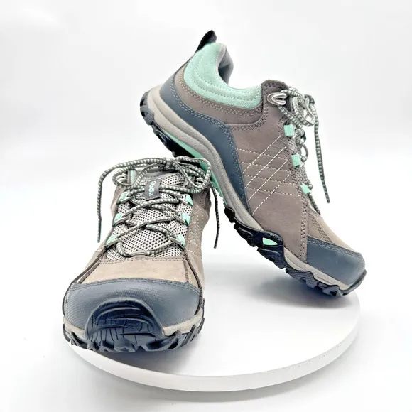 Oboz Women's Sapphire Low B-Dry Waterproof Hiking Shoes Size 6.5 Gray Blue