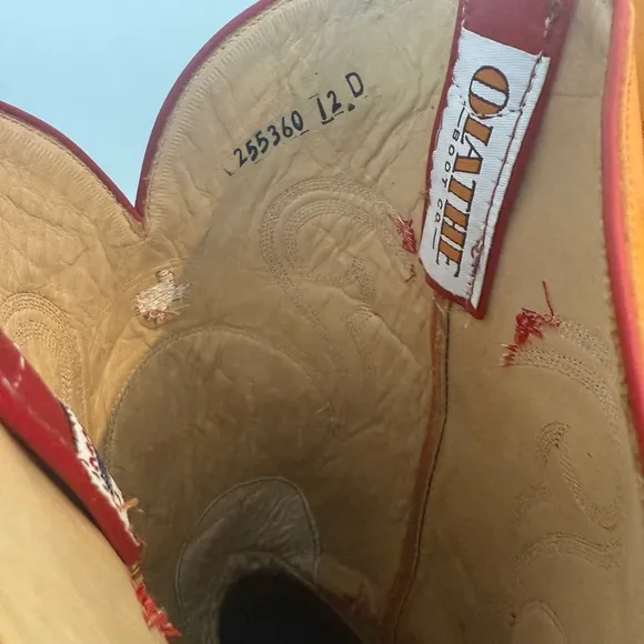 Olathe Cowboy Boots - Custom SHINER BEER branded boots.