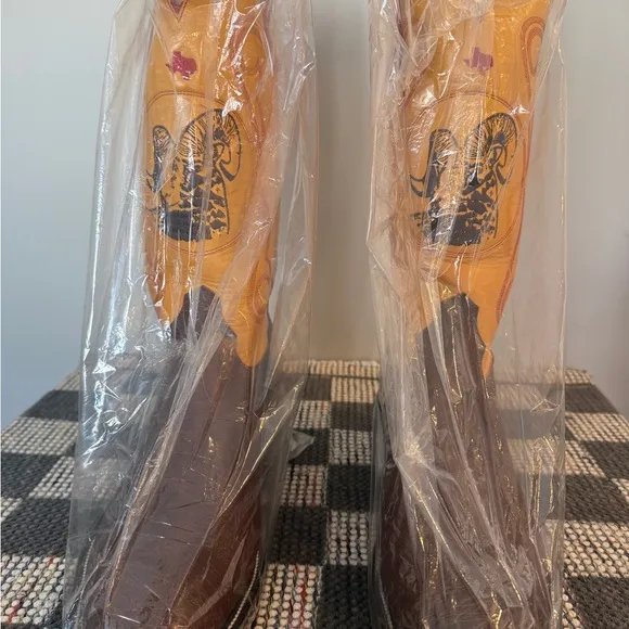 Olathe Cowboy Boots - Custom SHINER BEER branded boots.