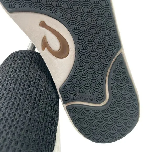 OluKai Lae'Ahi Mens Size 8 Black Casual Slip On Sneaker Shoes