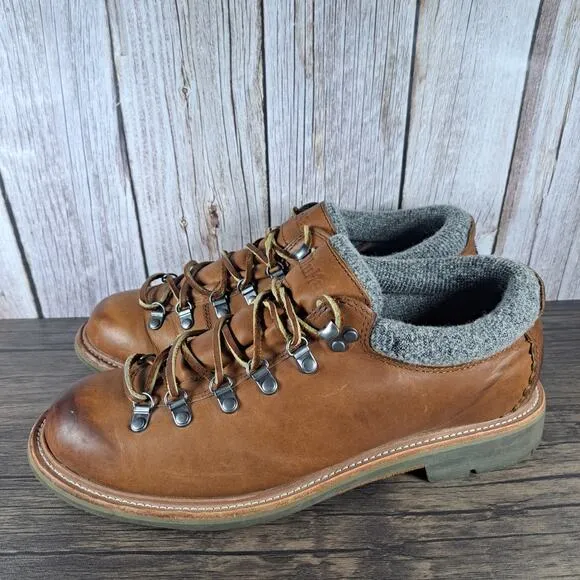 Olukai Mauna Lalo Wool Lined Leather Boot Shoes Men's Sz 11 Brown (GUC)