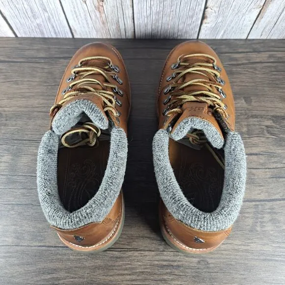 Olukai Mauna Lalo Wool Lined Leather Boot Shoes Men's Sz 11 Brown (GUC)