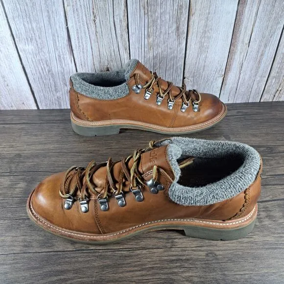 Olukai Mauna Lalo Wool Lined Leather Boot Shoes Men's Sz 11 Brown (GUC)