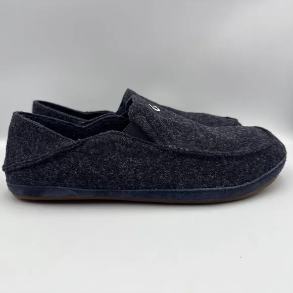 Olukai Moloa Hulu Slip On Casual Slippers Shoes Gray Men’s Size 13 M