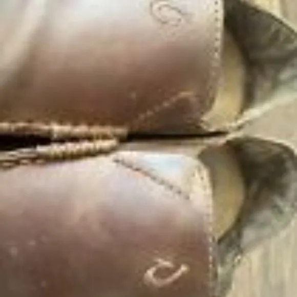 OluKai Moloa Mens Slip On Shoes Ray Toffee (?) Leather Size US M10 Comfort