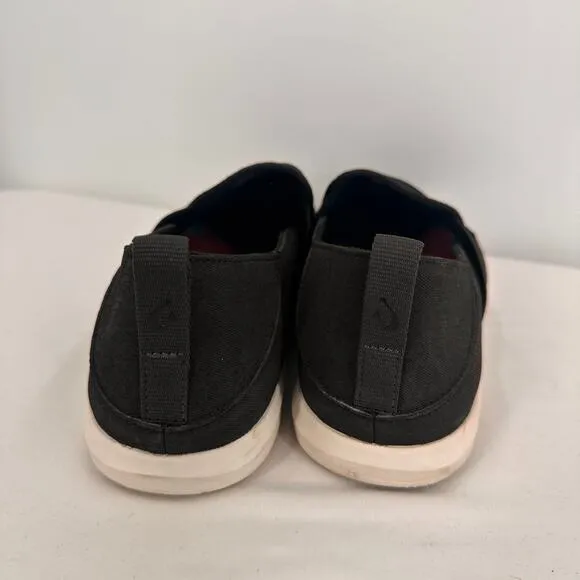 Olukai Women's Black Hale'iwa Slip On Shoes Size 11